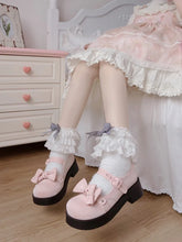 LBSFY  -  Bowknot Kawaii Sweet Girls Lolita Shoes Cute Round Toe Mid-heel 5cm Lolita Women's Shoes Tea Party